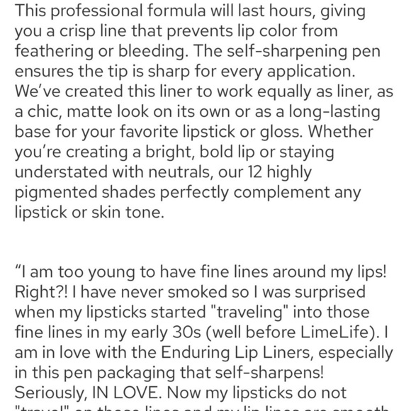 2/$30 LimeLife - Enduring Lip Liner - 04 - True Red - Picture 4 of 5